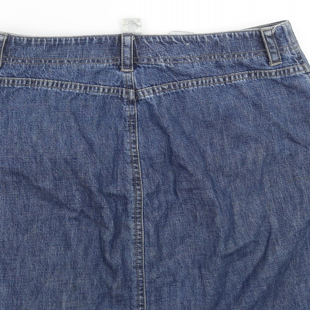 jones sport Womens Blue  Denim A-Line Skirt Size 8