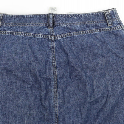 jones sport Womens Blue  Denim A-Line Skirt Size 8