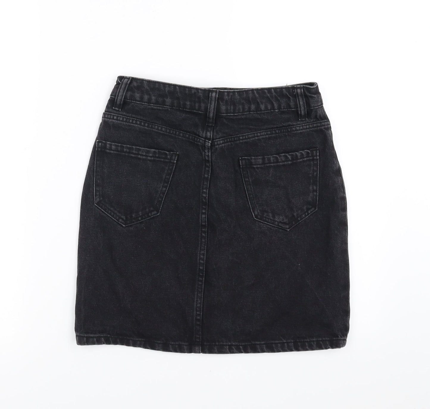 New Look Womens Black  Denim A-Line Skirt Size 6