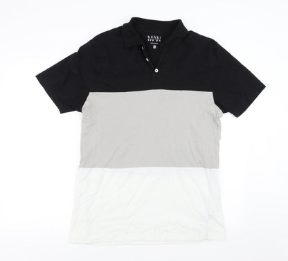 Boohoo Mens Black    Polo Size L