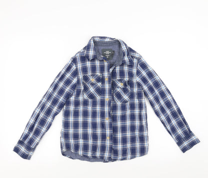 Primark Boys Blue Check  Basic Button-Up Size 9-10 Years