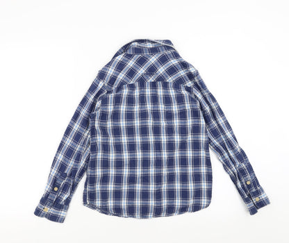 Primark Boys Blue Check  Basic Button-Up Size 9-10 Years