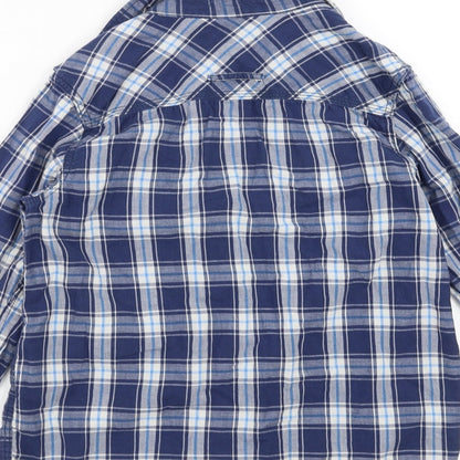 Primark Boys Blue Check  Basic Button-Up Size 9-10 Years