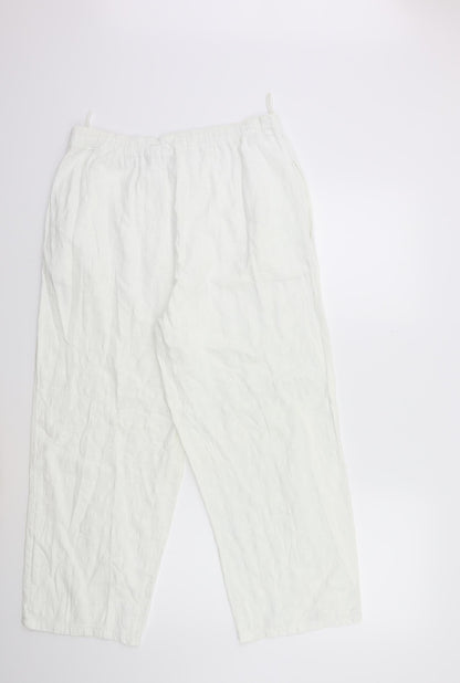 COTTO SUMMER COLOURS Womens White   Trousers  Size 30 in L25 in