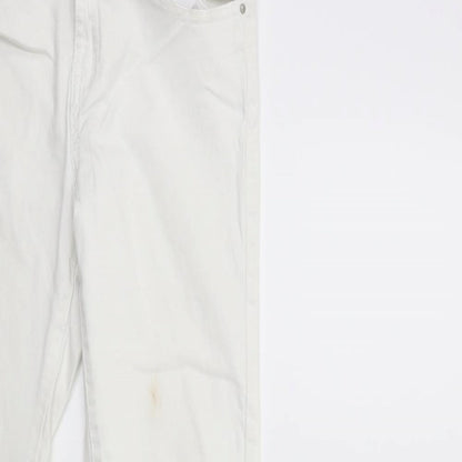 Denim & Co. Womens White  Denim Skinny Jeans Size 10 L30 in