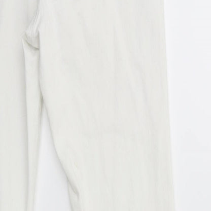 Denim & Co. Womens White  Denim Skinny Jeans Size 10 L30 in