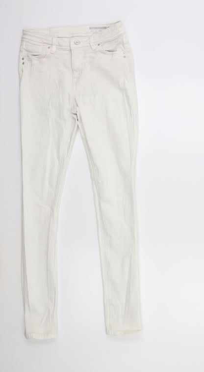 EDC Womens White  Denim Skinny Jeans Size 26 in L30 in
