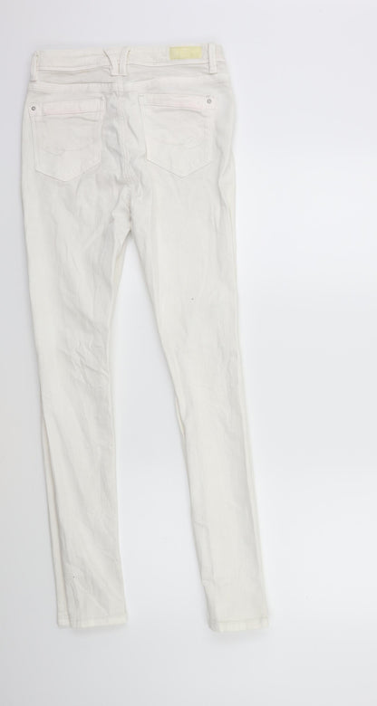 EDC Womens White  Denim Skinny Jeans Size 26 in L30 in