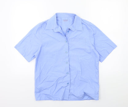 Marks & Spencer Boys Blue   Basic Button-Up Size 14 Years  - school