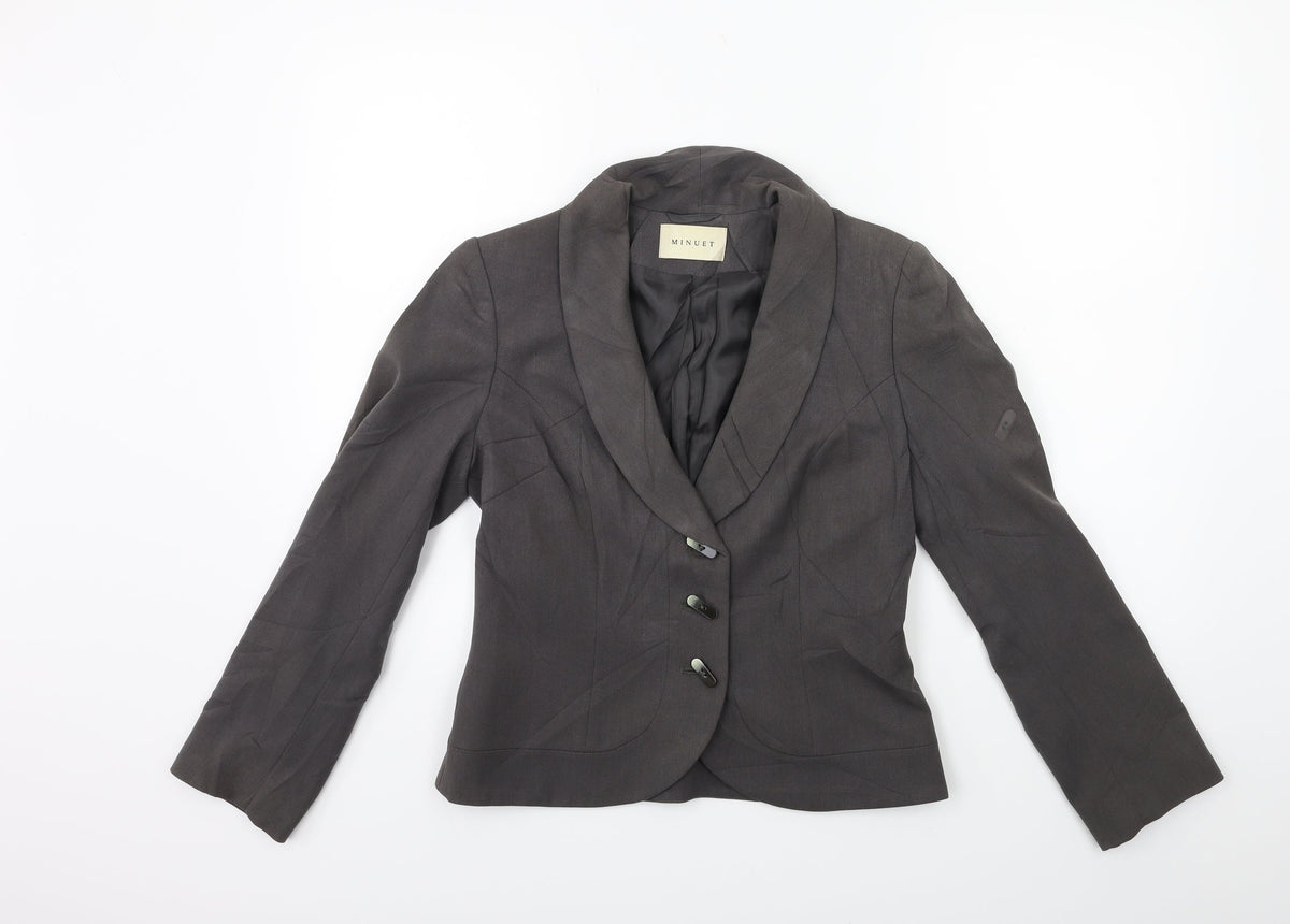 minute Womens Grey   Jacket Blazer Size 8