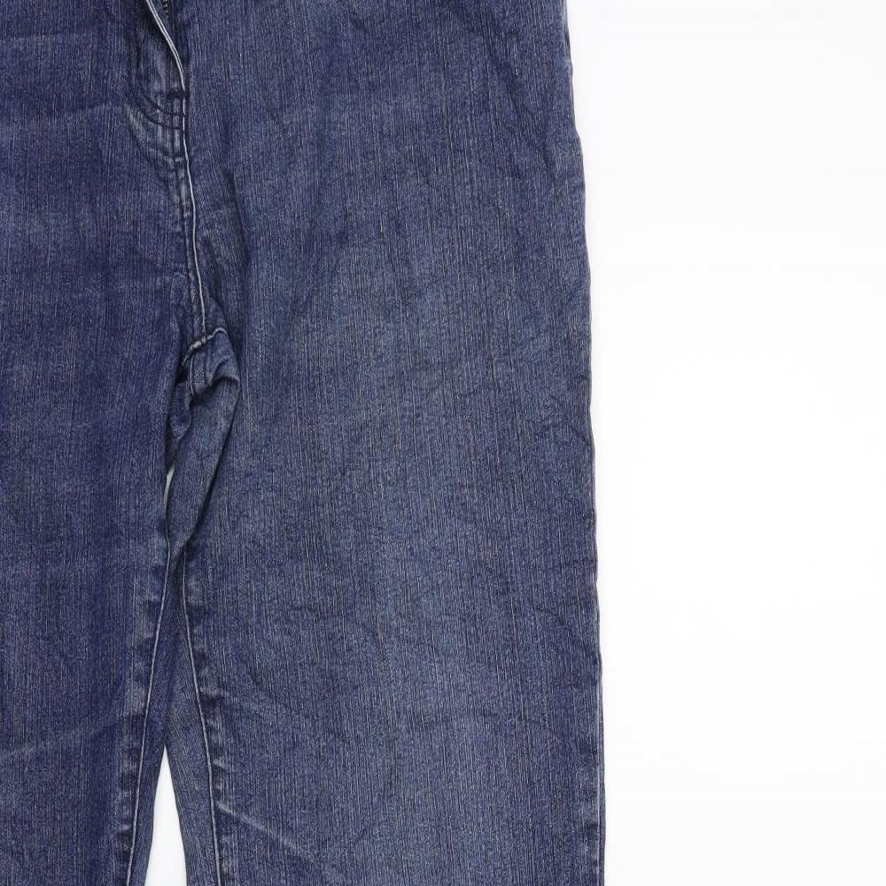 nicoli Womens Blue  Denim Straight Jeans Size 12 L31 in