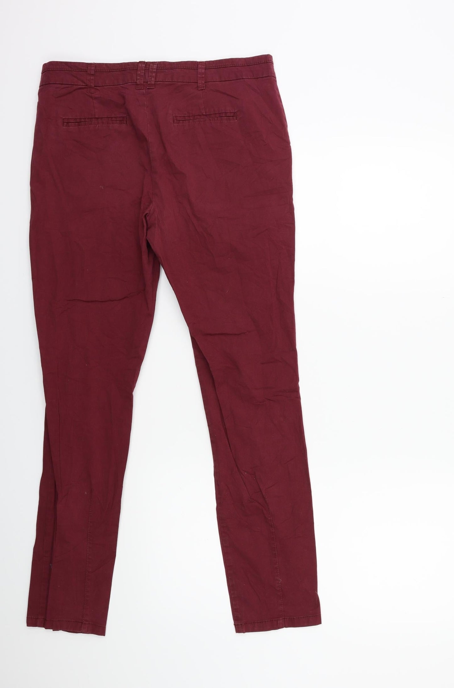Atmosphere Womens Red   Chino Trousers Size 10 L28 in