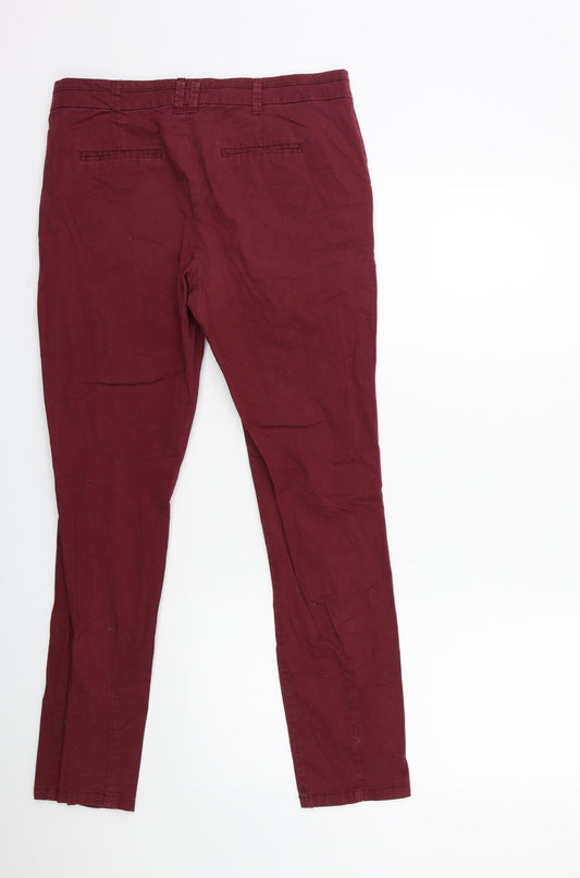 Atmosphere Womens Red   Chino Trousers Size 10 L28 in