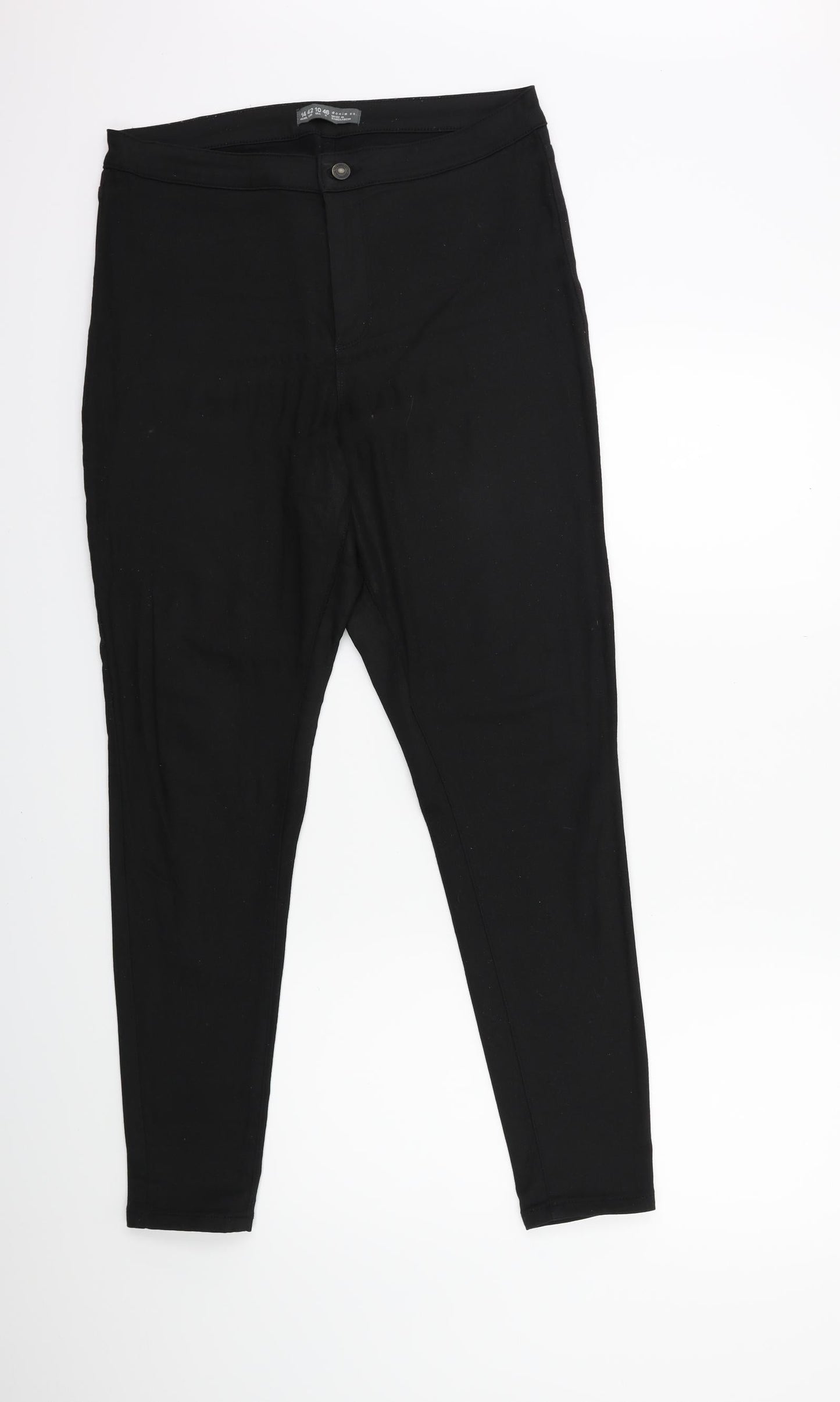 Denim & Co. Womens Black  Denim Skinny Jeans Size 14 L27 in