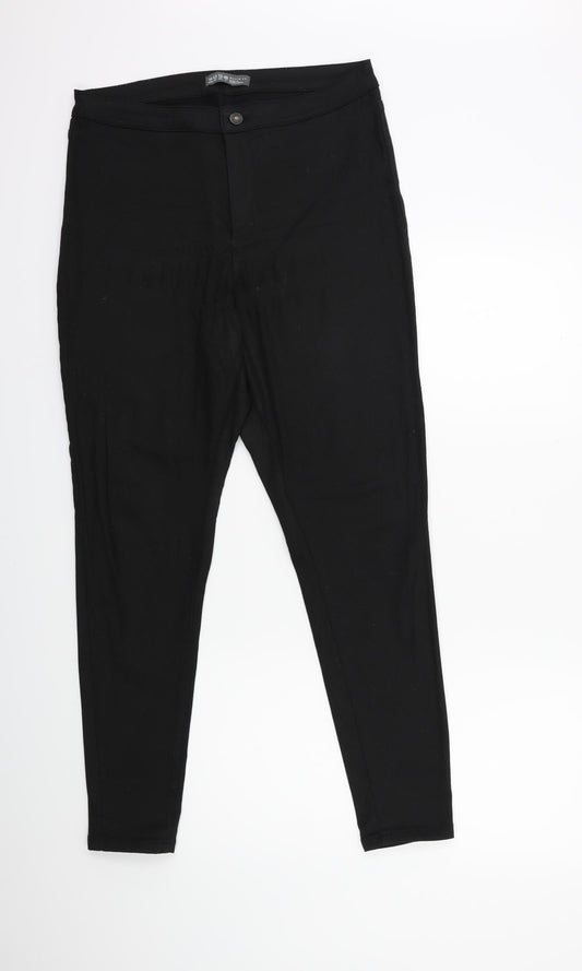 Denim & Co. Womens Black  Denim Skinny Jeans Size 14 L27 in