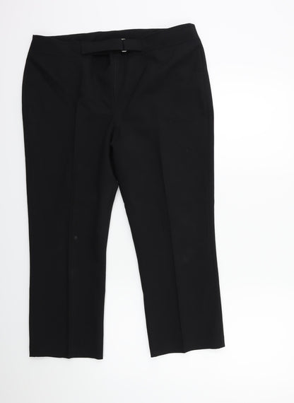 qdos Womens Black   Trousers  Size 16 L23 in