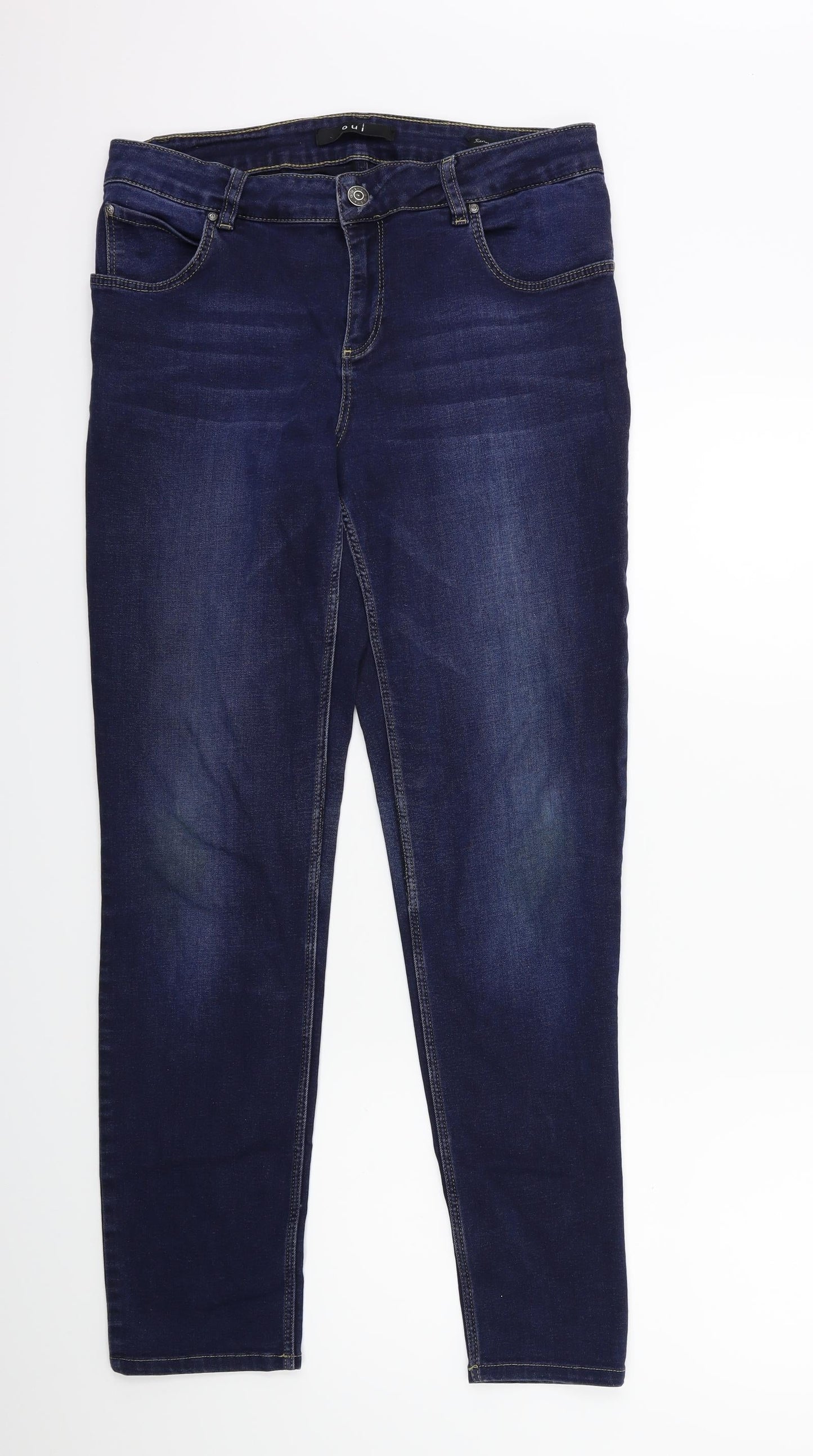 Womens UK Size 32 in Oui Regular Fit Skinny Blue Jeans
