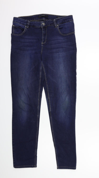 Womens UK Size 32 in Oui Regular Fit Skinny Blue Jeans