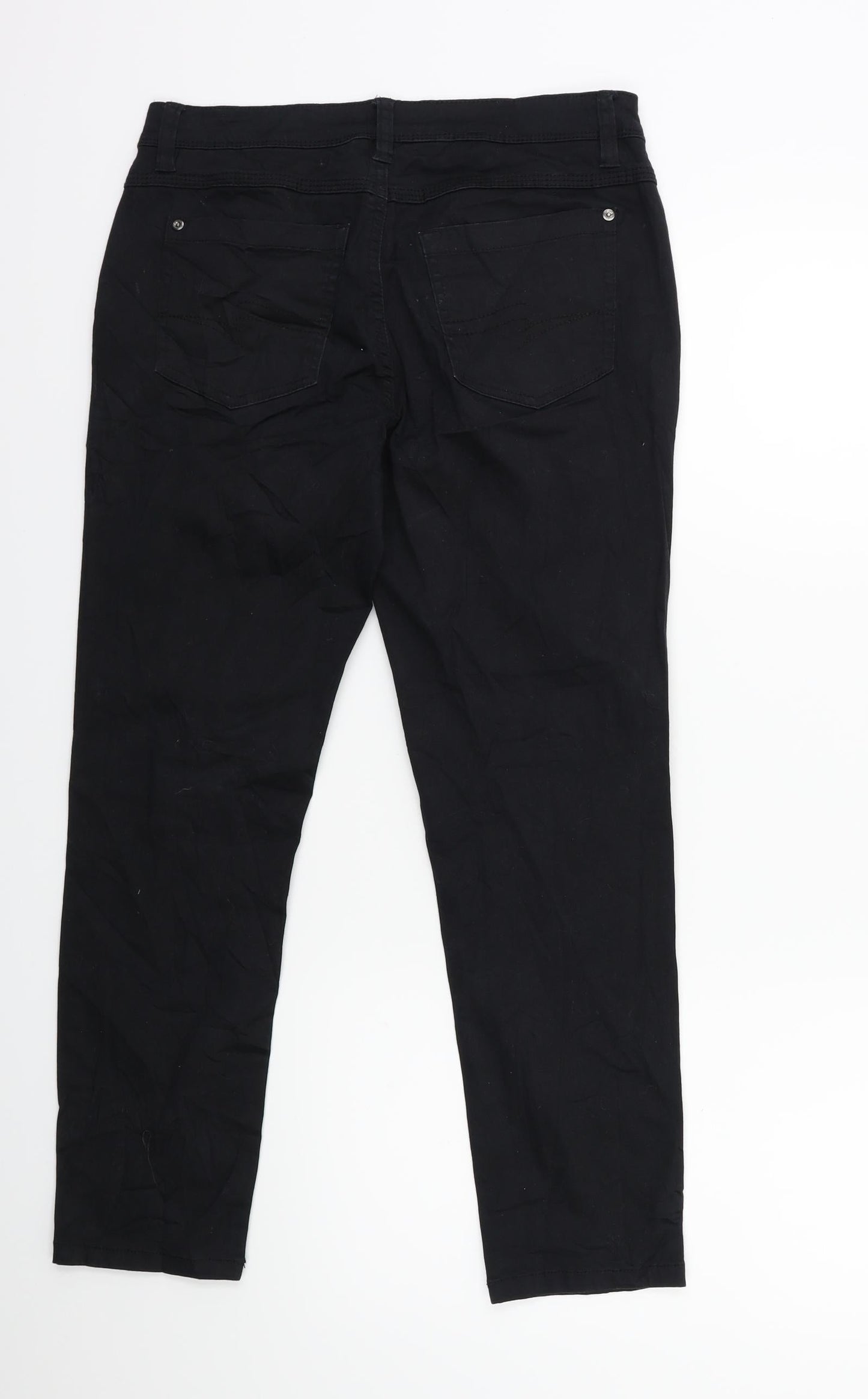 Womens UK Size 8 Street One Regular Fit  Black Trousers