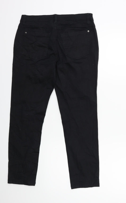 Womens UK Size 8 Street One Regular Fit  Black Trousers