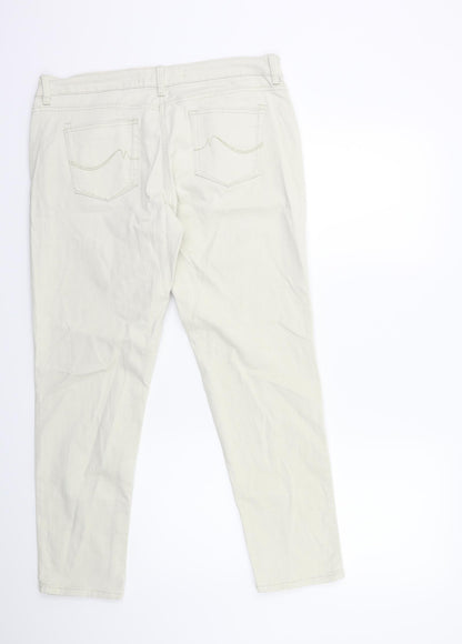 NEXT Womens Beige  Denim Skinny Jeans Size 12 L28 in