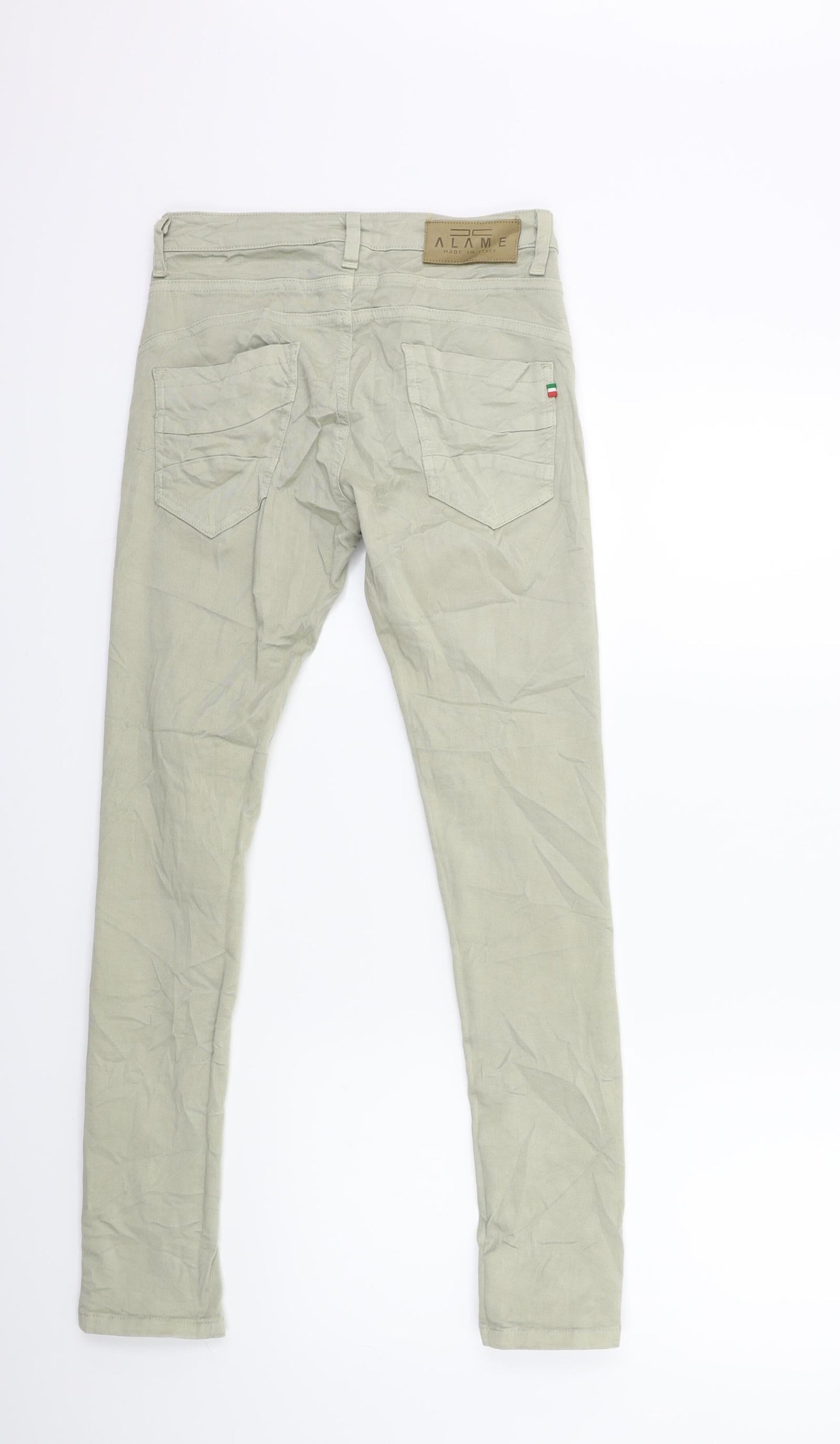 alame Womens Green  Denim Skinny Jeans Size 26 in L28 in