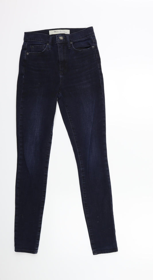 Gap Womens Blue  Denim Skinny Jeans Size 24 in L28 in