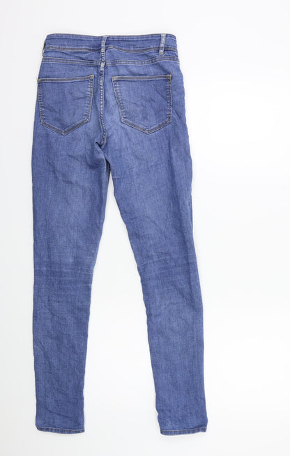 Womens UK Size 8 H&M Regular Fit Skinny Blue Jeans