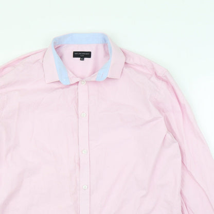 Taylor & Wright Mens Pink    Button-Up Size 16.5