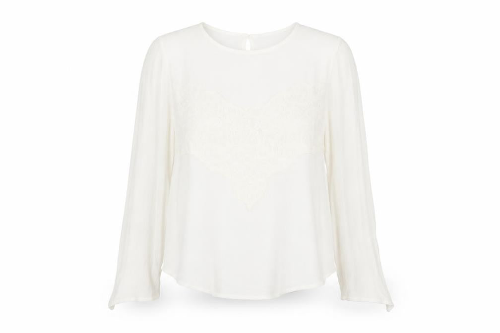 Womens UK Size M Preworn White Basic Blouse