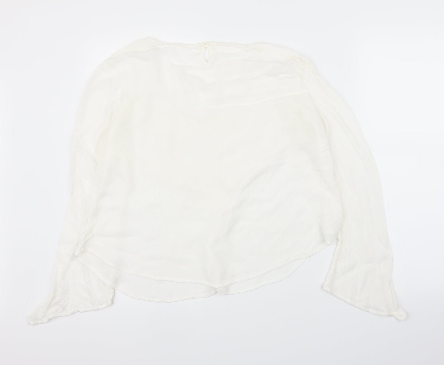 Womens UK Size M Preworn White Basic Blouse