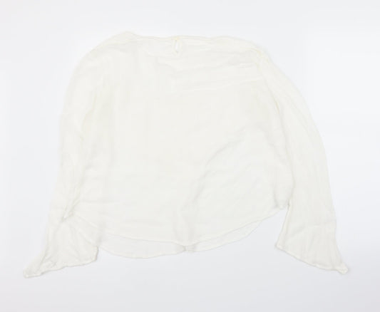 Womens UK Size M Preworn White Basic Blouse