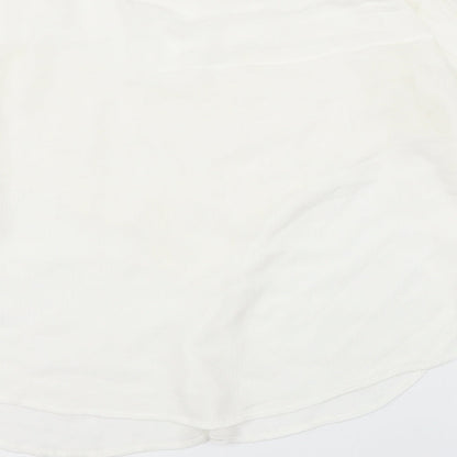 Womens UK Size M Preworn White Basic Blouse