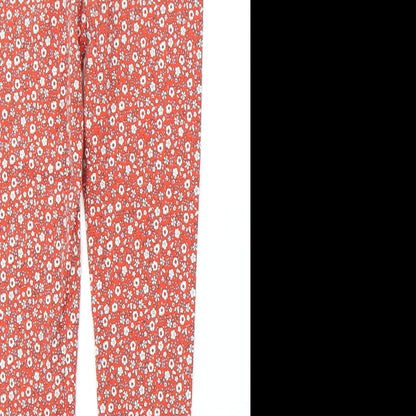 TU Girls Red Floral  Capri Trousers Size 9 Years