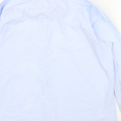 B&W Mens Blue    Button-Up Size 16