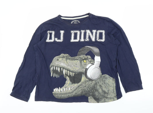 Matalan Boys Blue Solid   Pyjama Top Size 13 Years  - Dinosaur