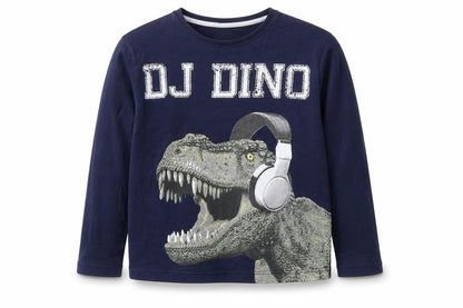 Matalan Boys Blue Solid   Pyjama Top Size 13 Years  - Dinosaur