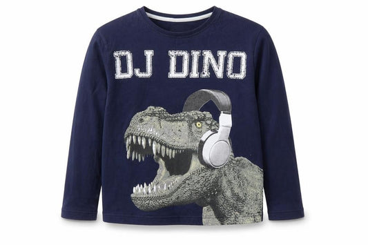 Matalan Boys Blue Solid   Pyjama Top Size 13 Years  - Dinosaur