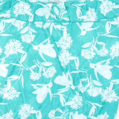 Womens UK Size XL Peacocks Green Basic Blouse