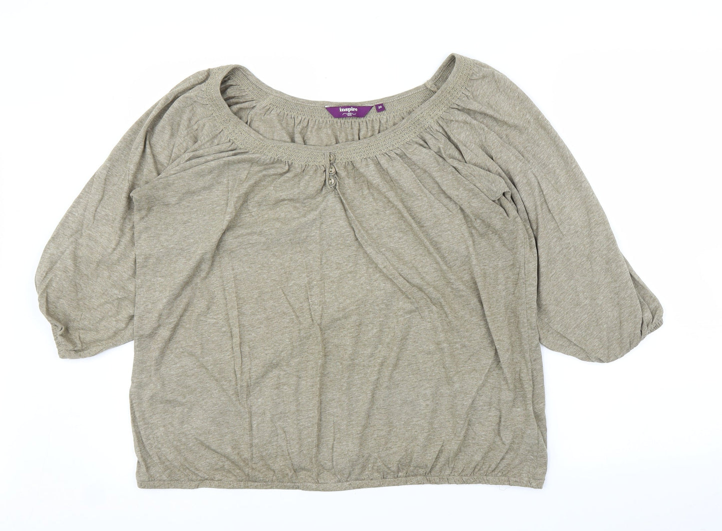 Womens UK Size 20 New Look Green Basic Blouse