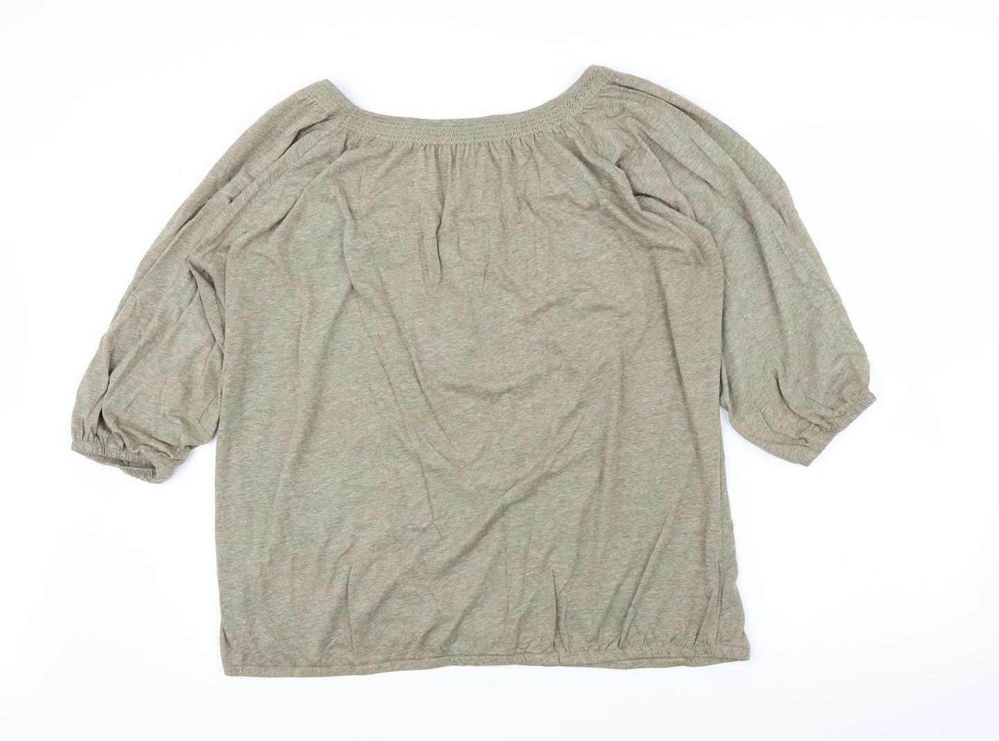 Womens UK Size 20 New Look Green Basic Blouse