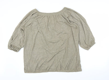 Womens UK Size 20 New Look Green Basic Blouse