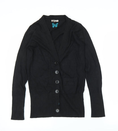 M&S Girls Black   Cardigan Jumper Size 11 Years