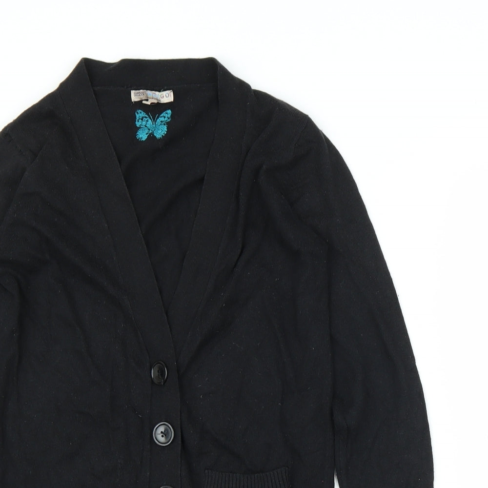 M&S Girls Black   Cardigan Jumper Size 11 Years