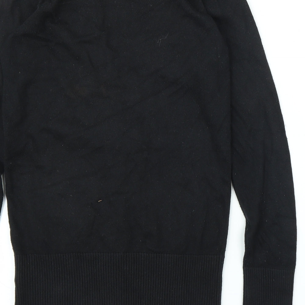 M&S Girls Black   Cardigan Jumper Size 11 Years