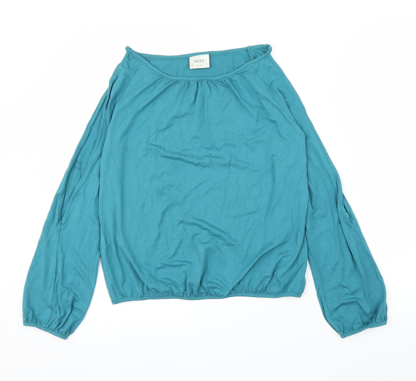 Womens UK Size 10 NEXT Green Basic Blouse