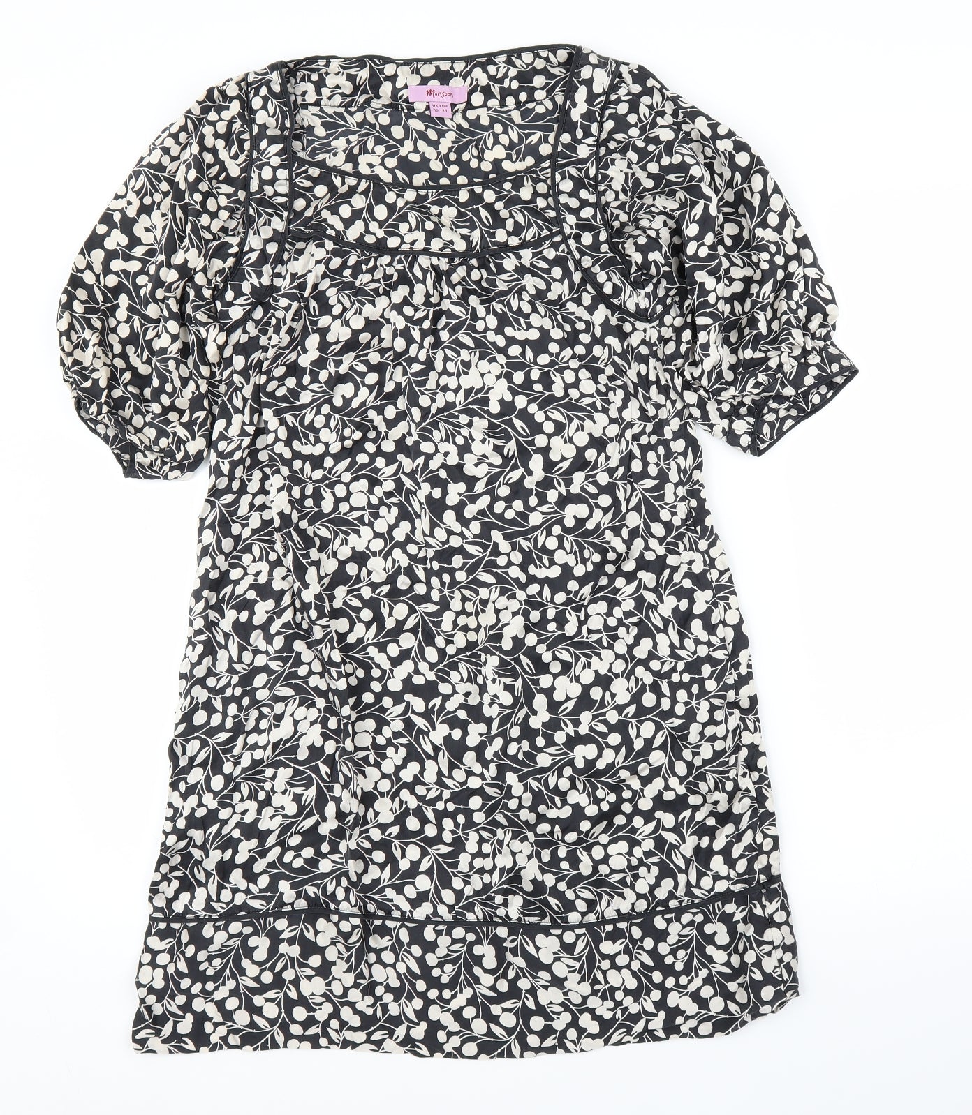 Monsoon Womens Beige Floral  A-Line  Size 10