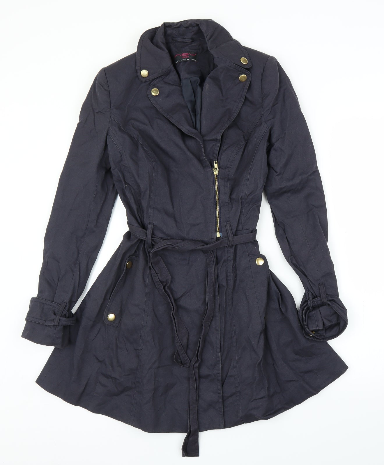Womens UK Size 6 New Look Blue Overcoat