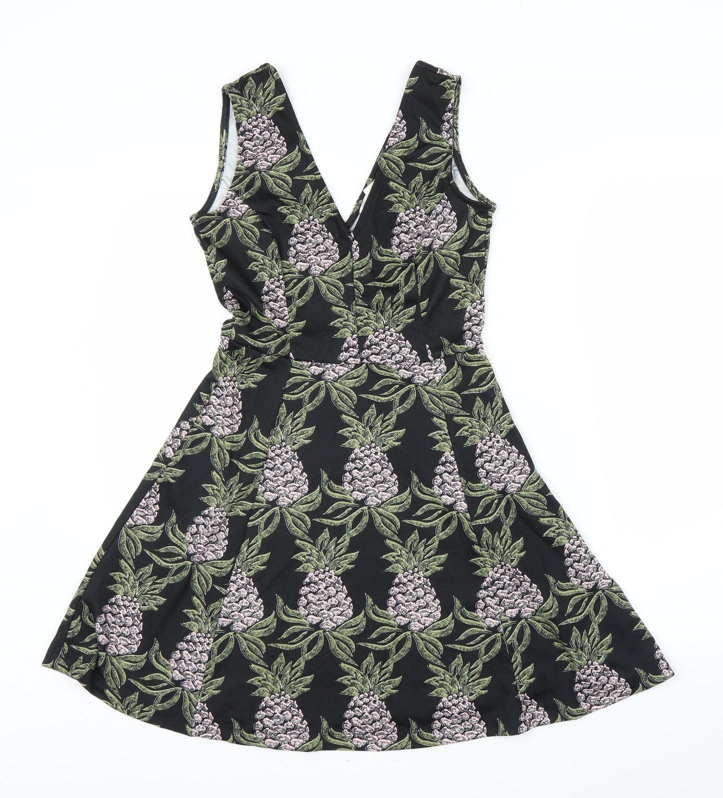 H&M Womens Black   A-Line  Size S  - Pineapple