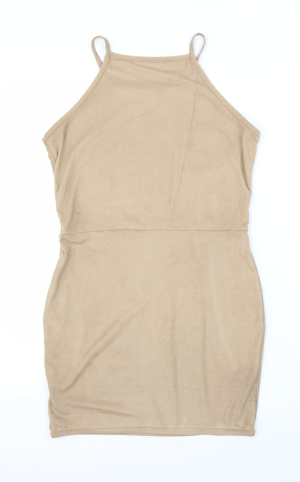 Boohoo Womens Beige   Sheath  Size 12